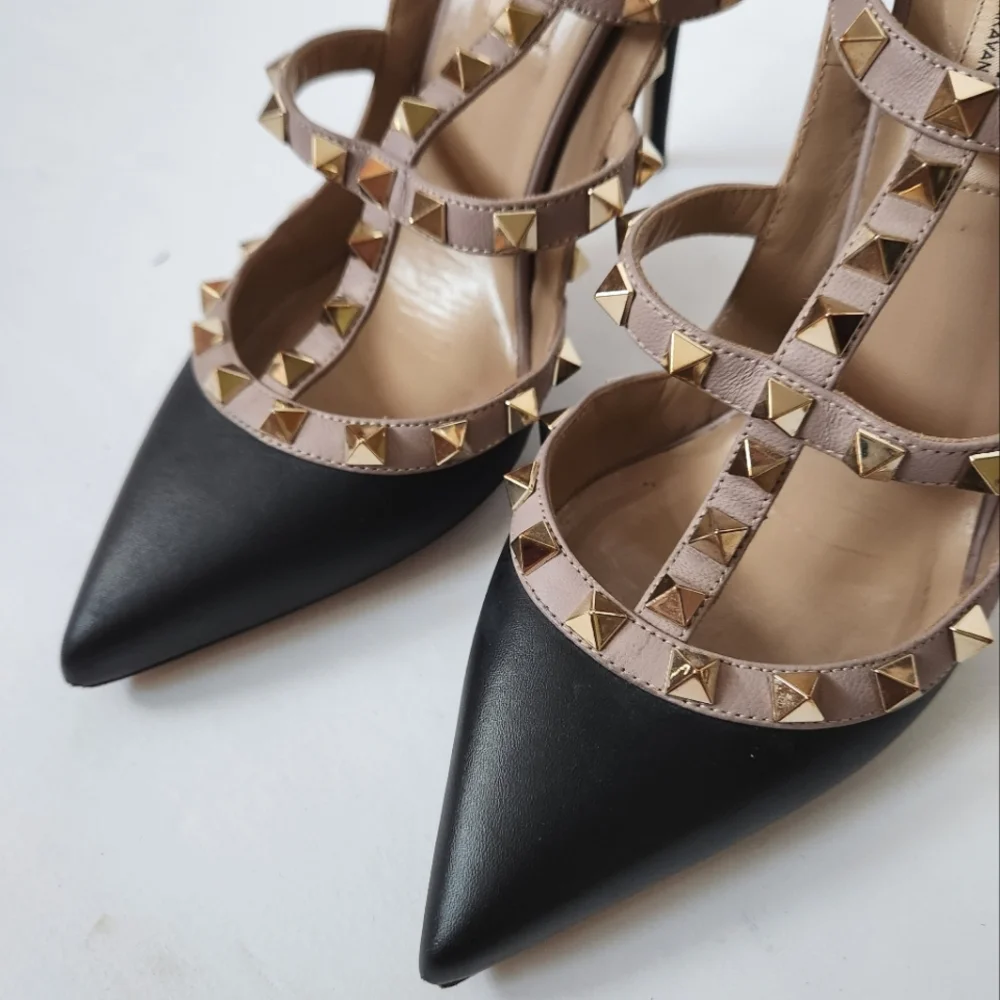 Valentino Rockstud Leather Slings shoes Size 7 - Picture 9 of 9